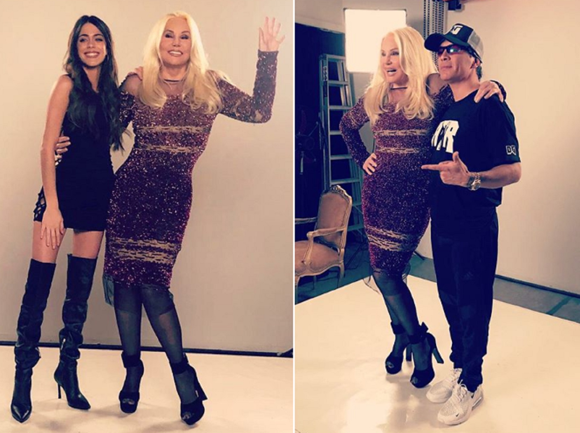 Susana Giménez junto a Tini Stoessel y Pablo Lescano (Instagram)