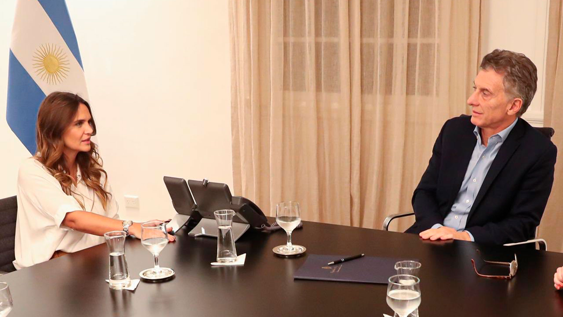 Mauricio Macri junto a Amalia Granata, en Olivos, en medio del cierre de listas
