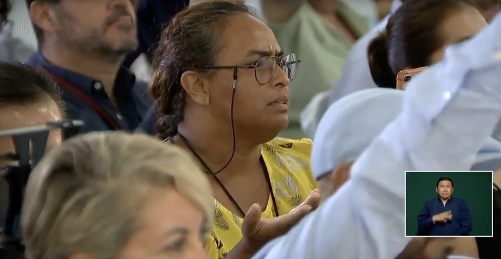 La periodista local de Quintana Roo cuestionó el optimismo de López Obrador (Foto: Captura de pantalla)
