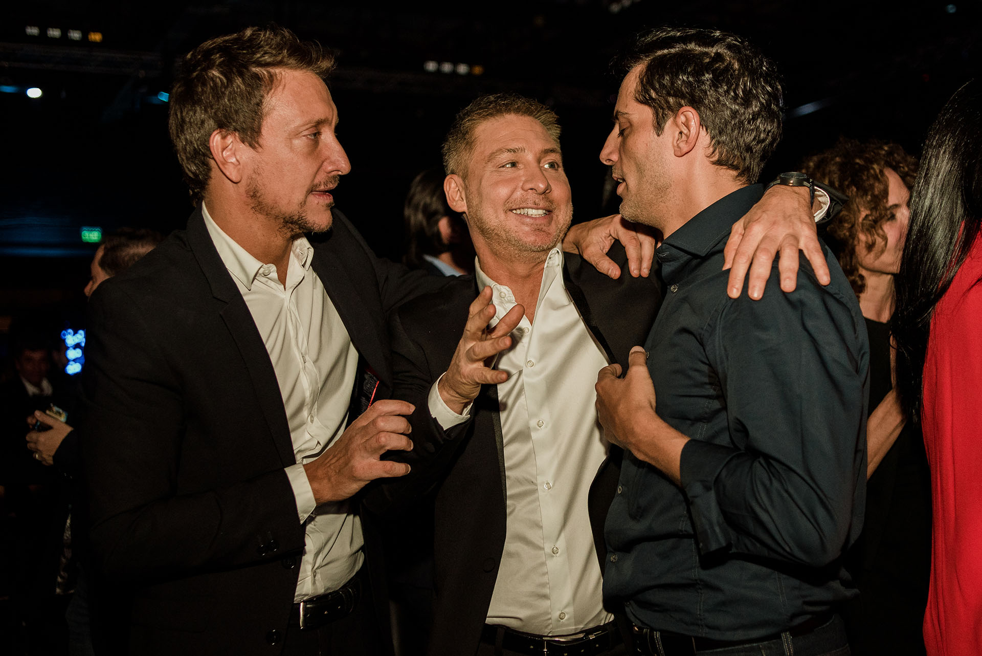 Nico Vázquez, Adrián Suar y Joaquín Furriel