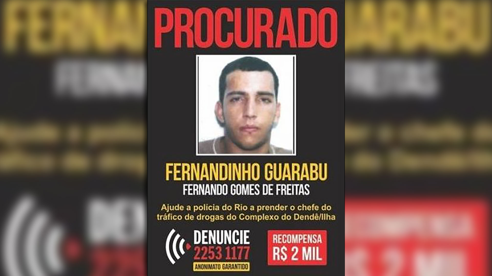 Fernandinho Guarabu tenía pedido de captura en Río de Janeiro