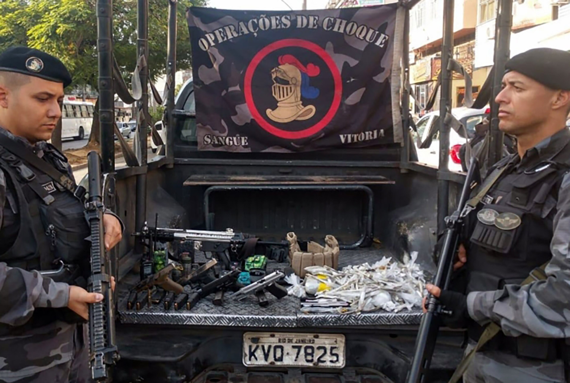 La Policía de Río de Janeiro incautó armas y droga