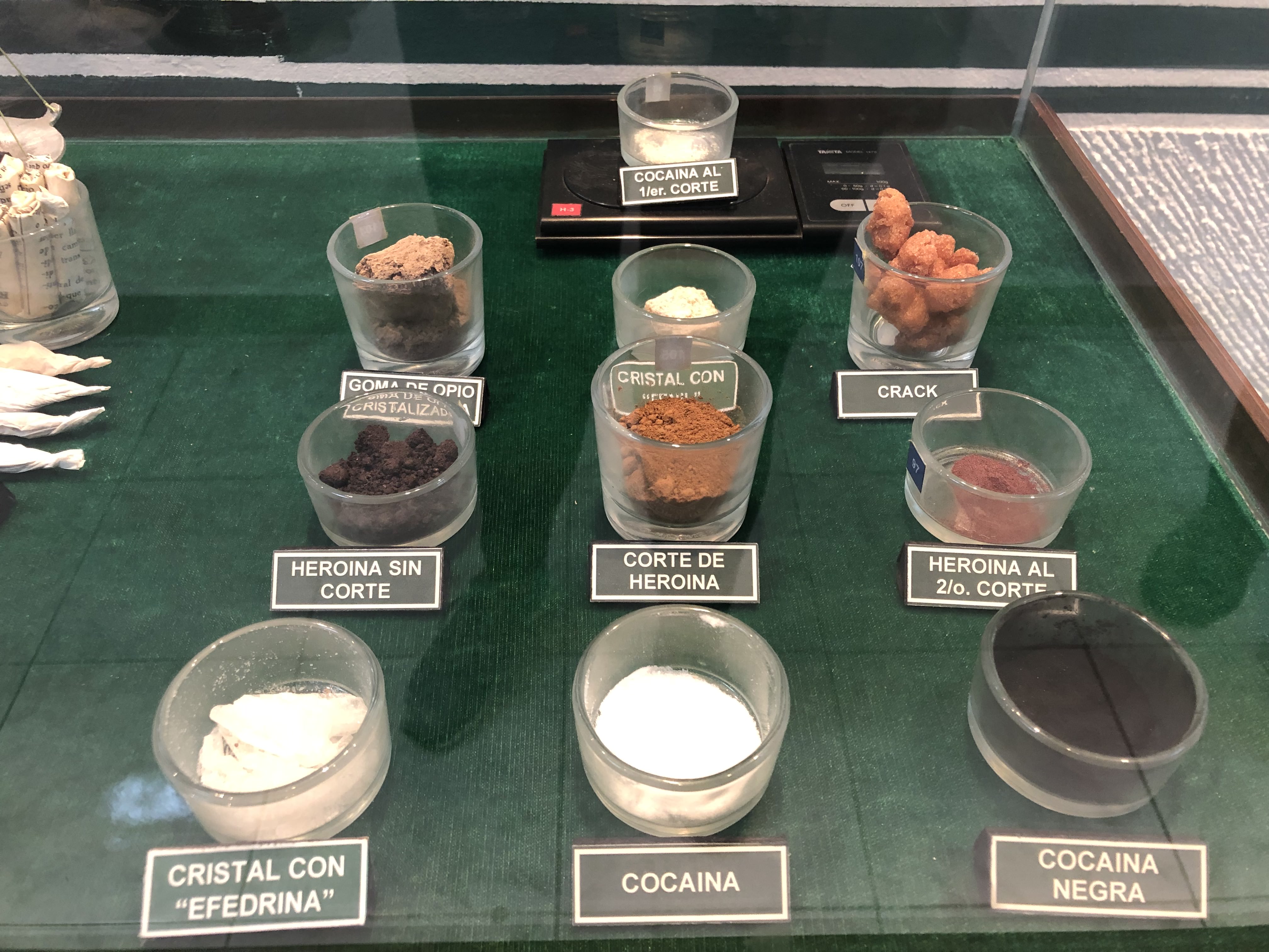 Muestra de las drogas con fines de adiestramiento militar (Foto: Diana Zavala/Infobae)