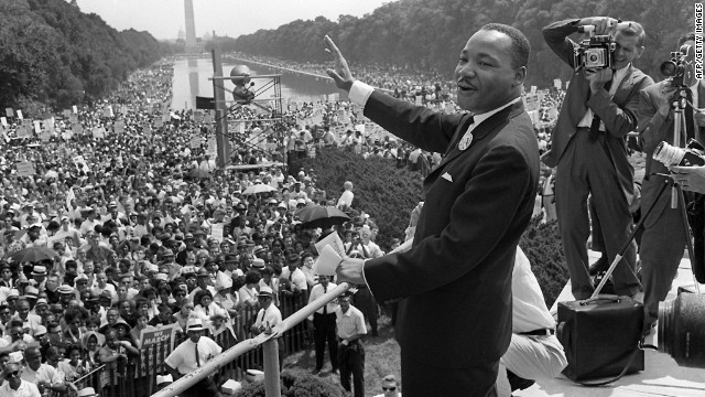Martin Luther King durante la “Marcha sobre Washington por el trabajo y la libertad” que tuvo lugar el 28 de agosto de 1963 con la participación de más de 250 mil personas.