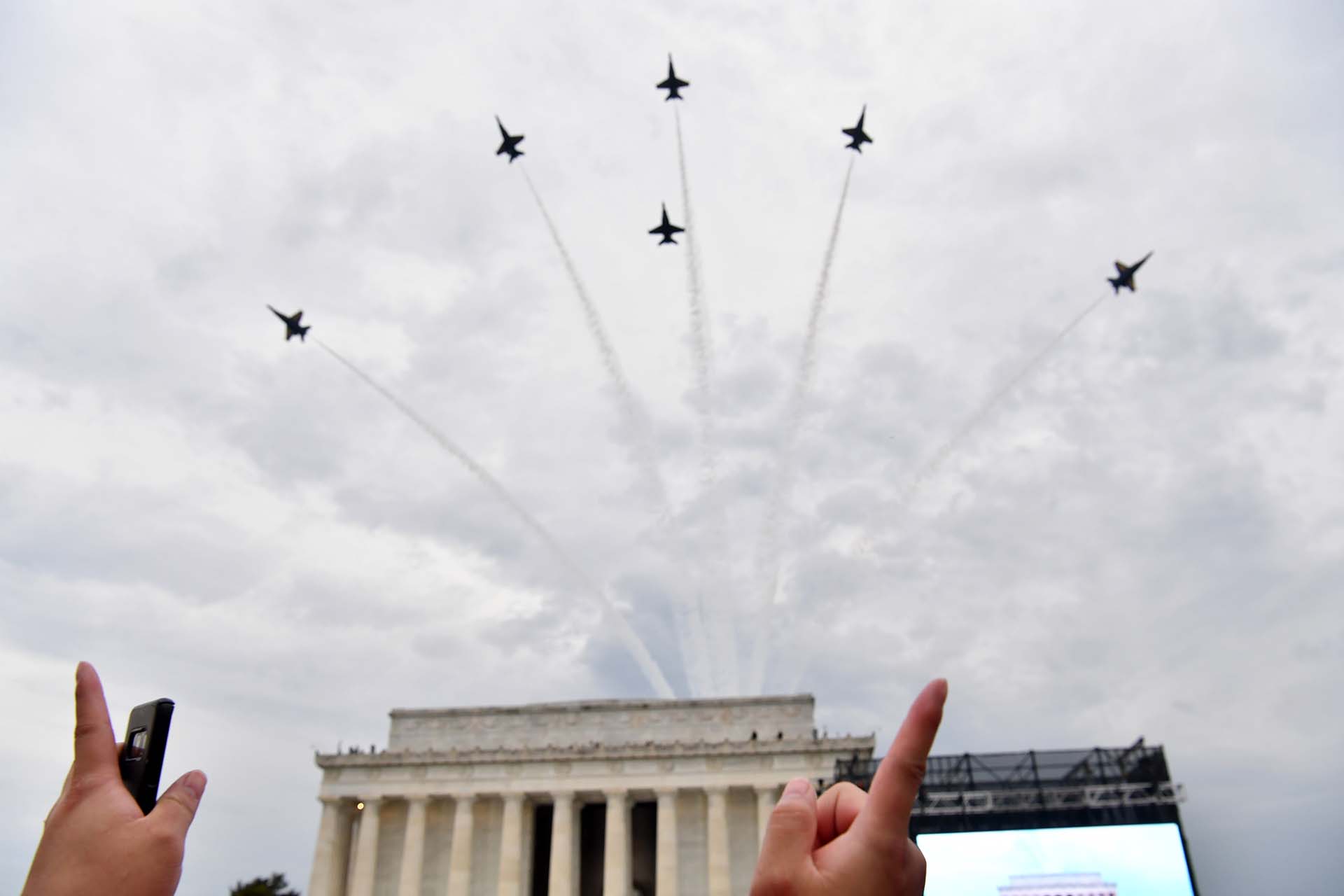 Aviones del escuadrón Blue Angels