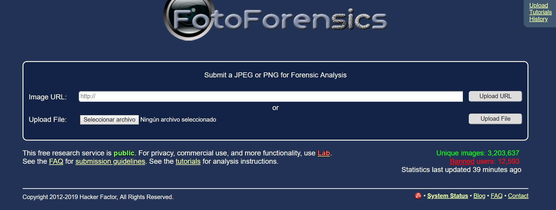 El sitio FotoForensics ofrece herramientas para deducir si una imagen fue editada o manipulada.
