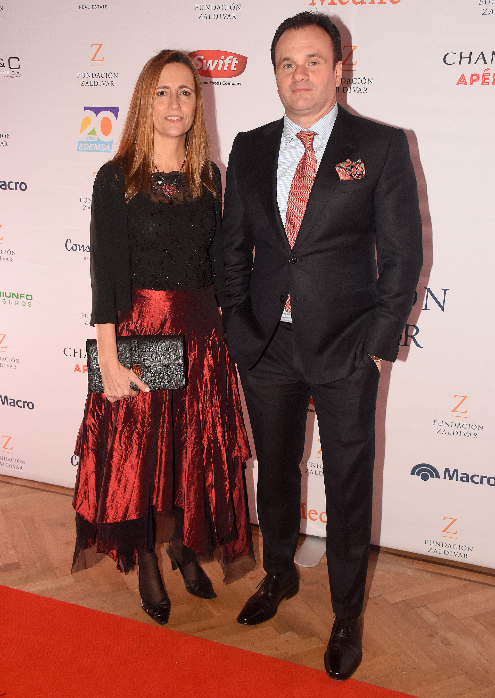 Juan Pablo Maglier, director de Relaciones Institucionales de La Rural, junto a su mujer Magdalena Maglier