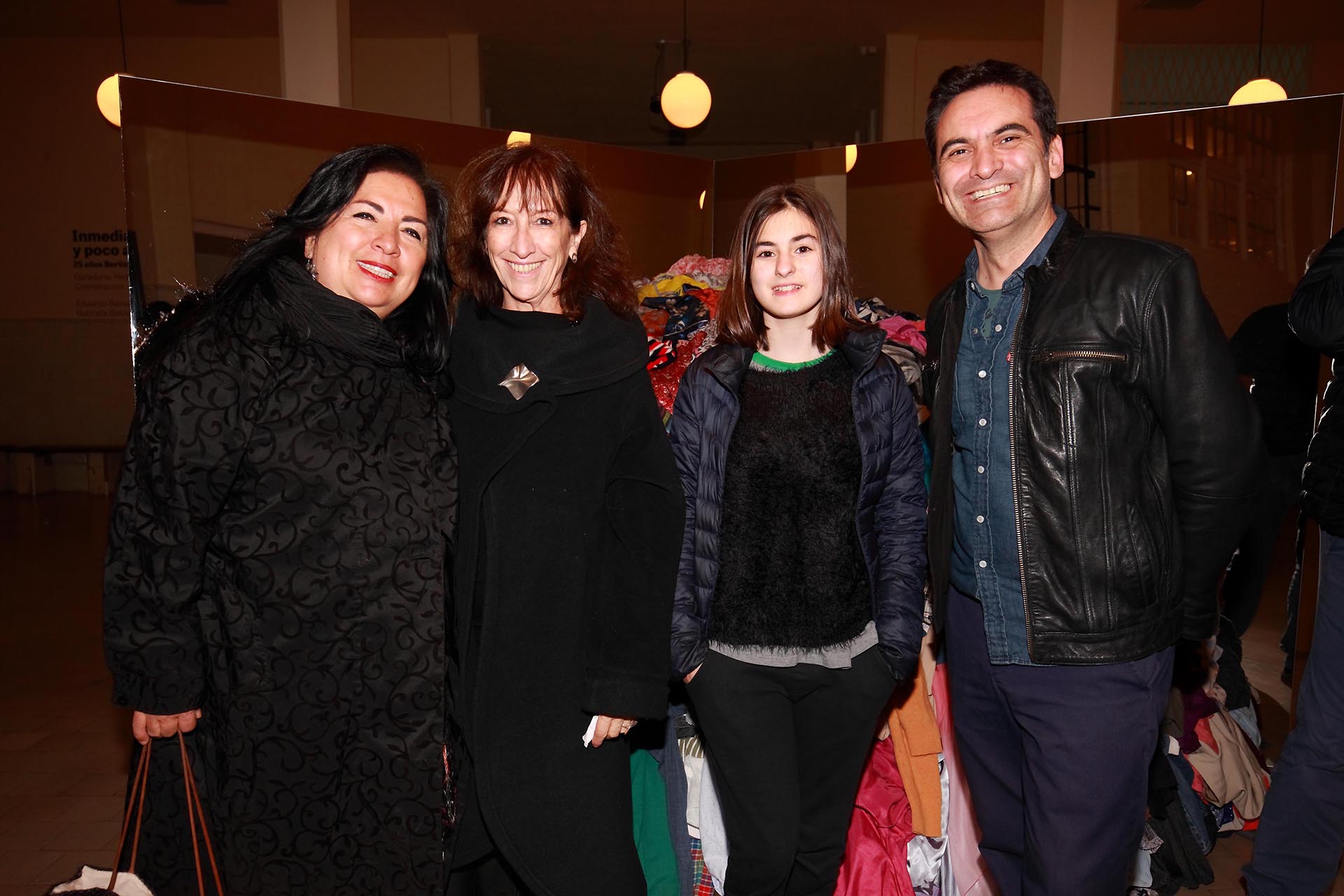 Betsabé Romero, Liliana Piñeiro, Daniel Abate y su hija