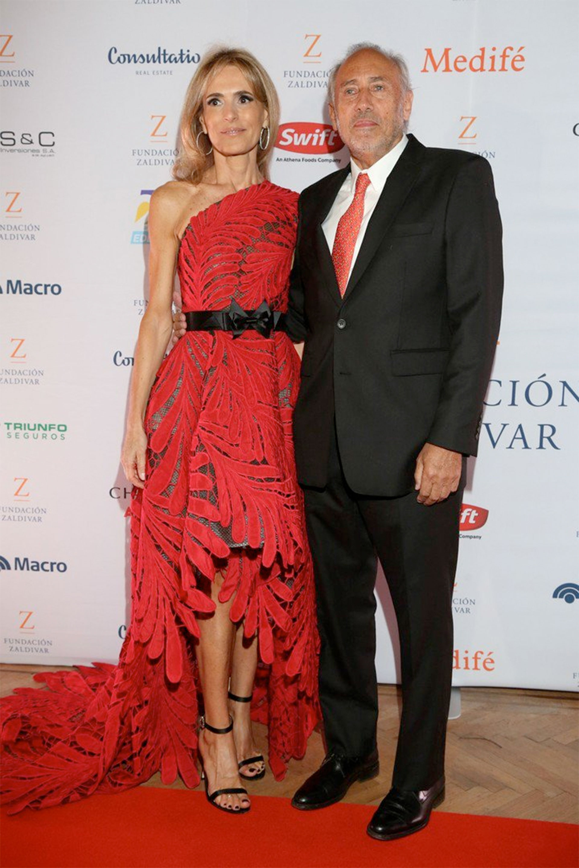 Rossella Della Giovampaola y Gustavo Yankelevich en la gala de la Fundación Zaldivar.