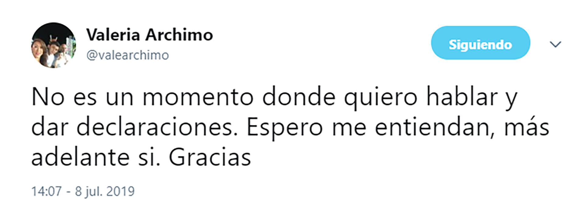 Los mensajes que escribió Archimó en su cuenta de Twitter (capturas)