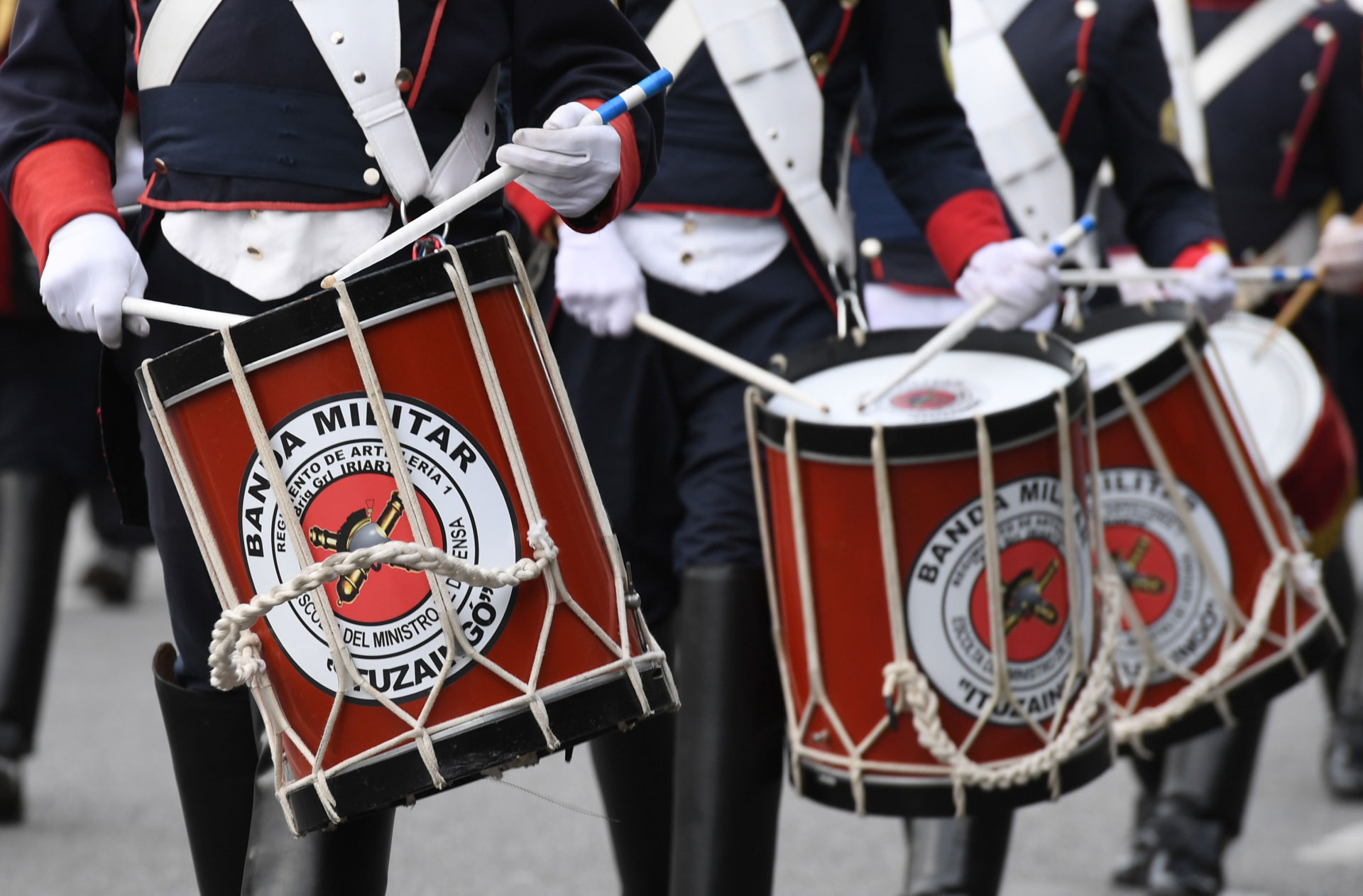 Miembros de la Banda Militar Ituzaingó del Regimiento de Artillería I