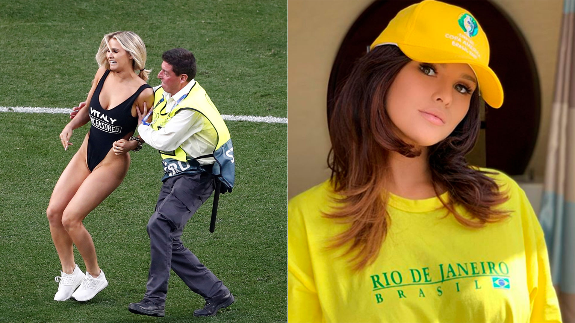 Tras invadir el campo de juego en la final de la Champions, Kinsey Wolanski quiso intentarlo en la definición de la Copa América