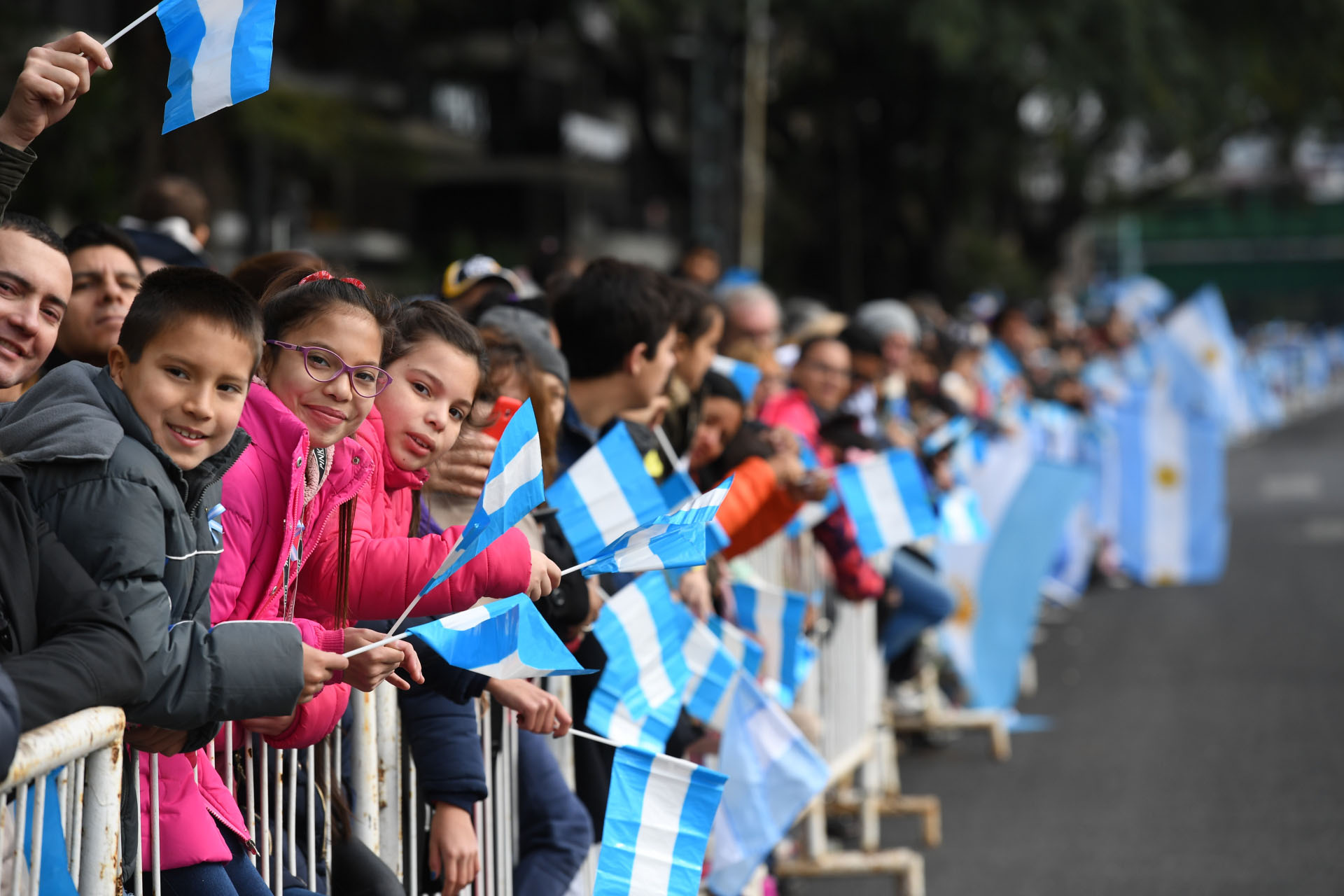 Miles de chicos formaron parte de la celebración patria