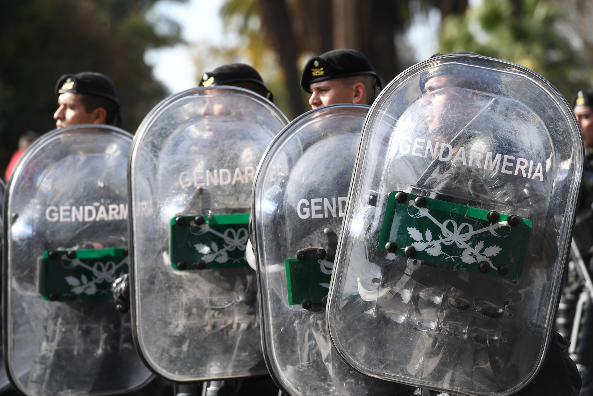 Integrantes de Infantería de la Gendarmería Nacional