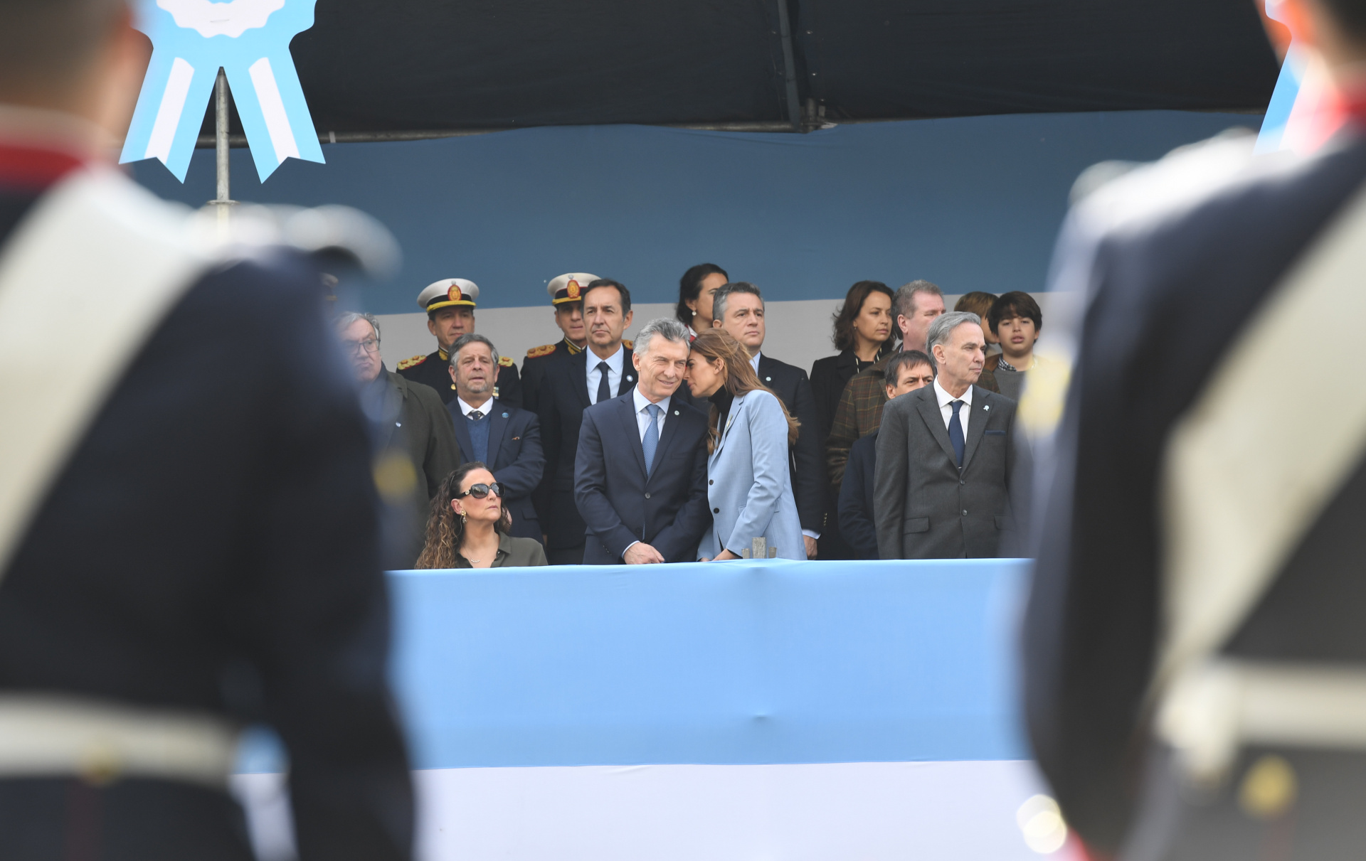 Mauricio Macri junto a su esposa, Juliana Awada