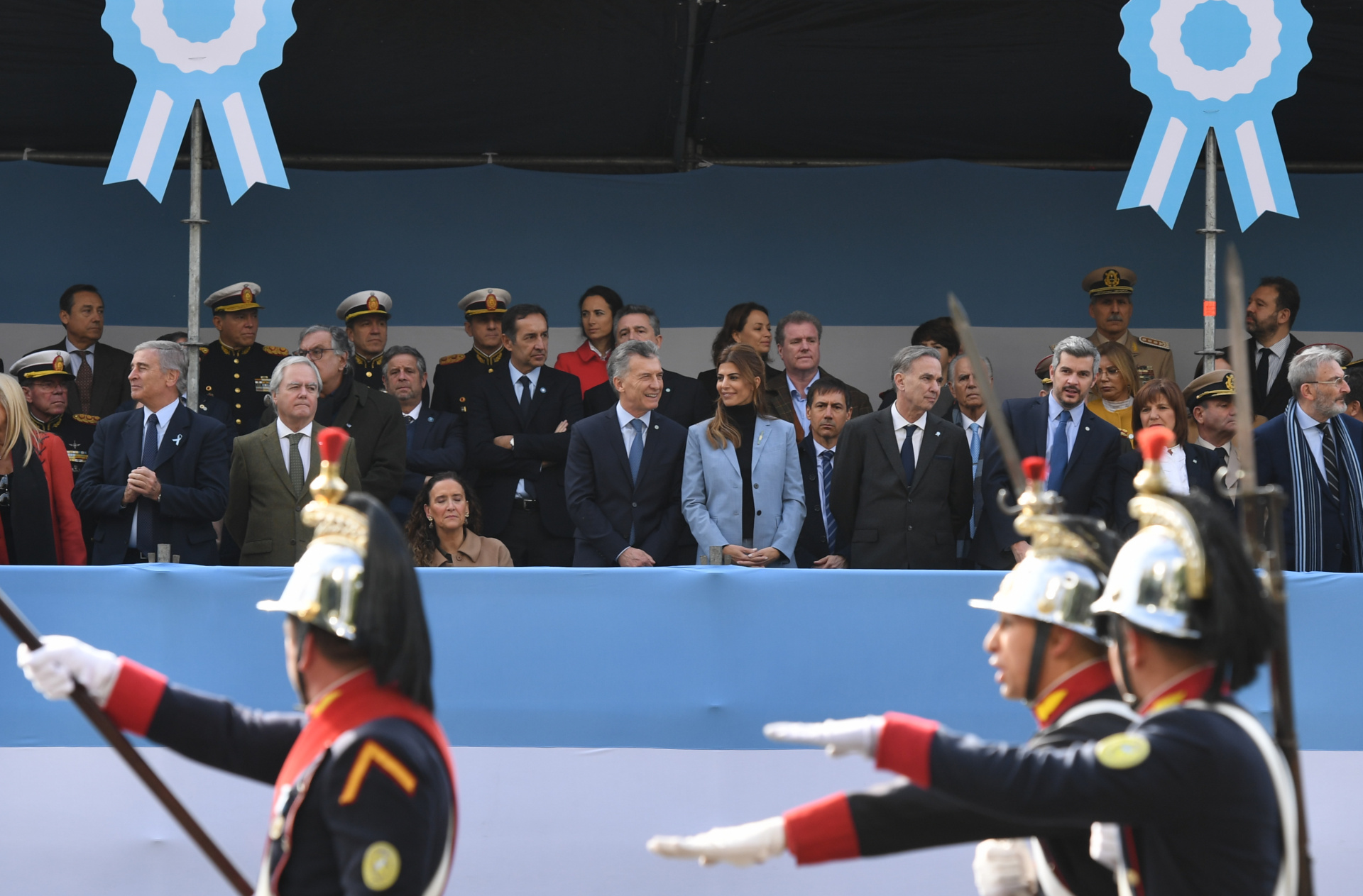 El Presidente estuvo acompañado por su esposa, Juliana Awada