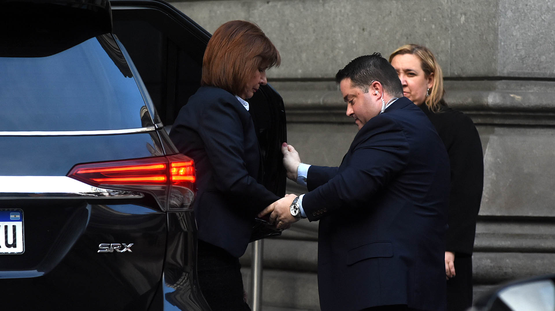 La ministra de Seguridad Patricia Bullrich llega al Congreso