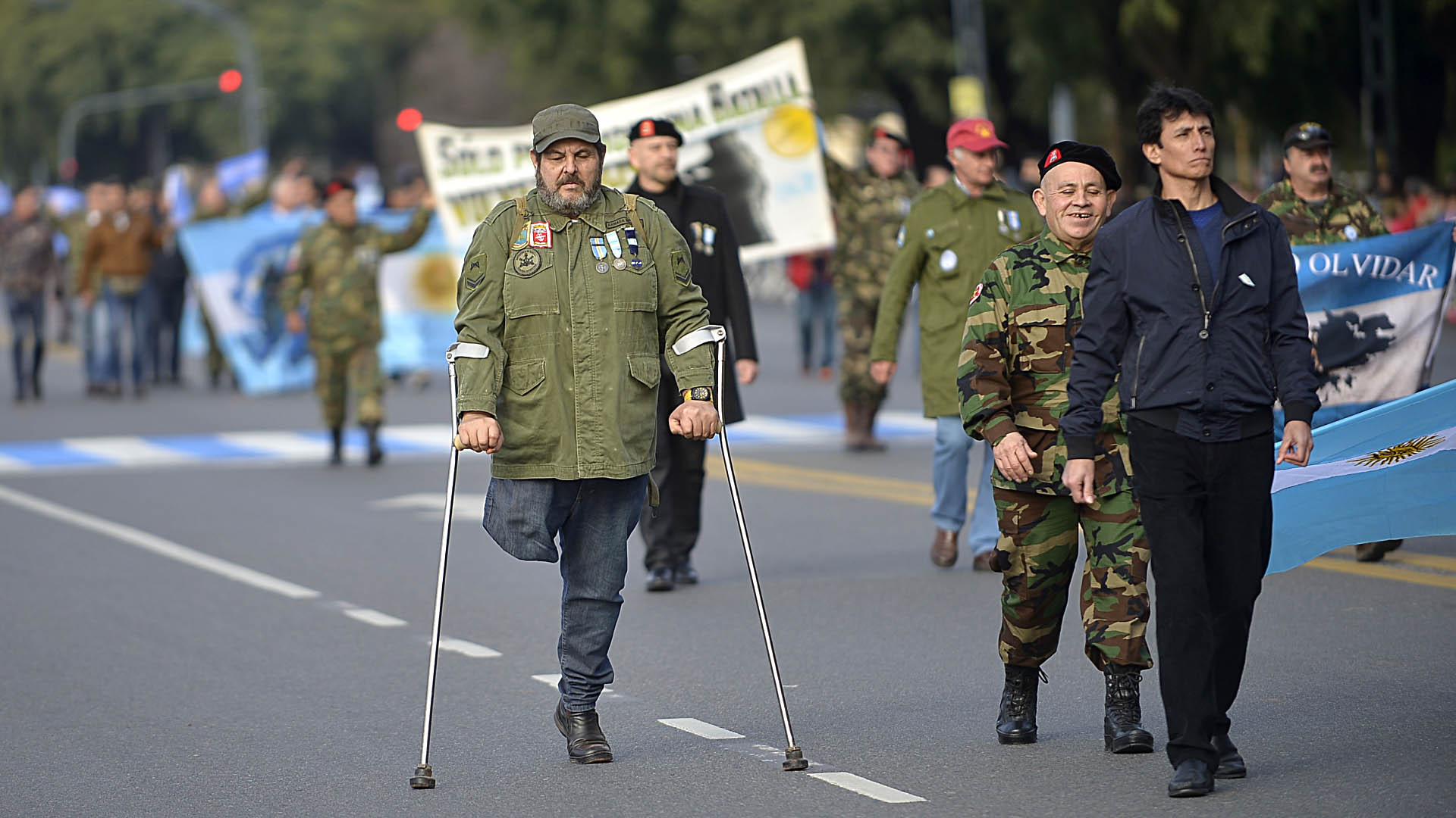 Veteranos de la Guerra de Malvinas de todas las provincias confluyeron en el acto