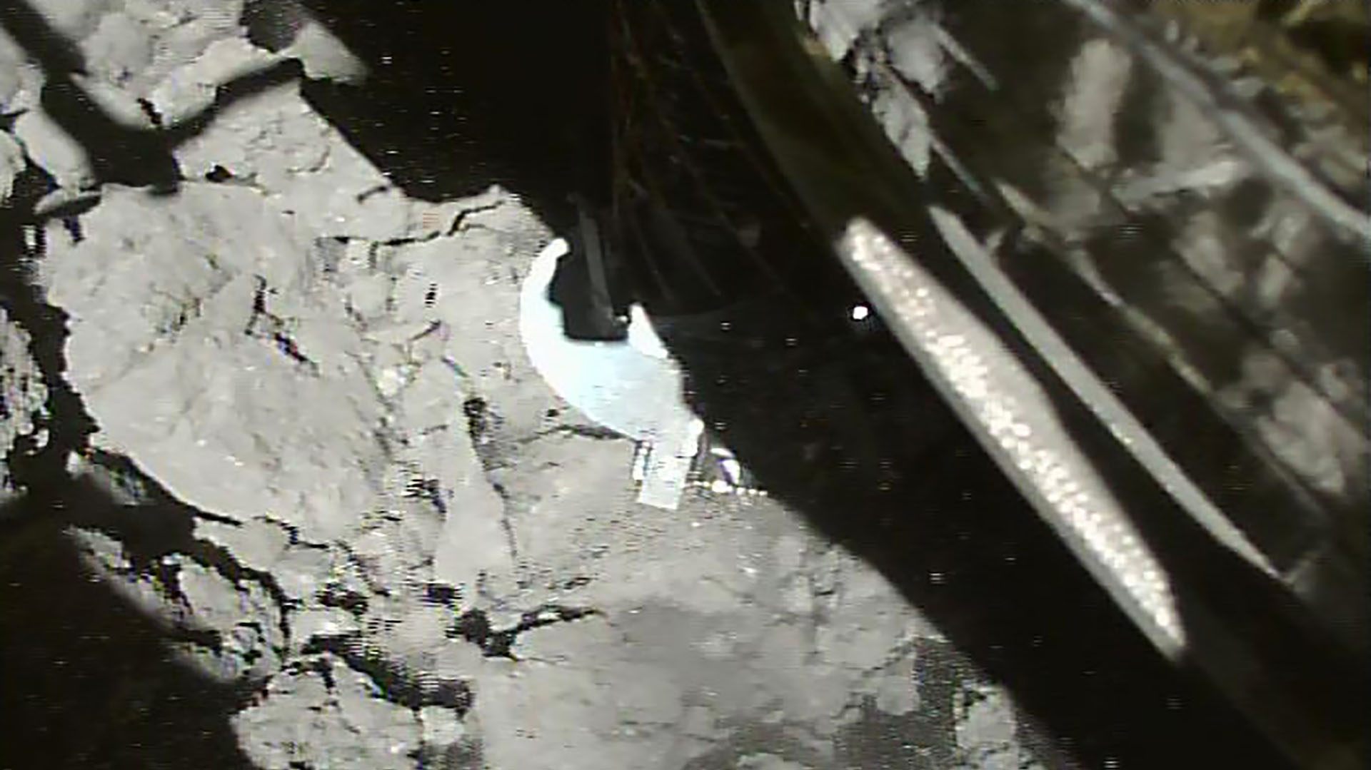 El momento exacto del aterrizaje en el asteroide Ryugu (Foto de Handout / ISAS-JAXA / AFP)