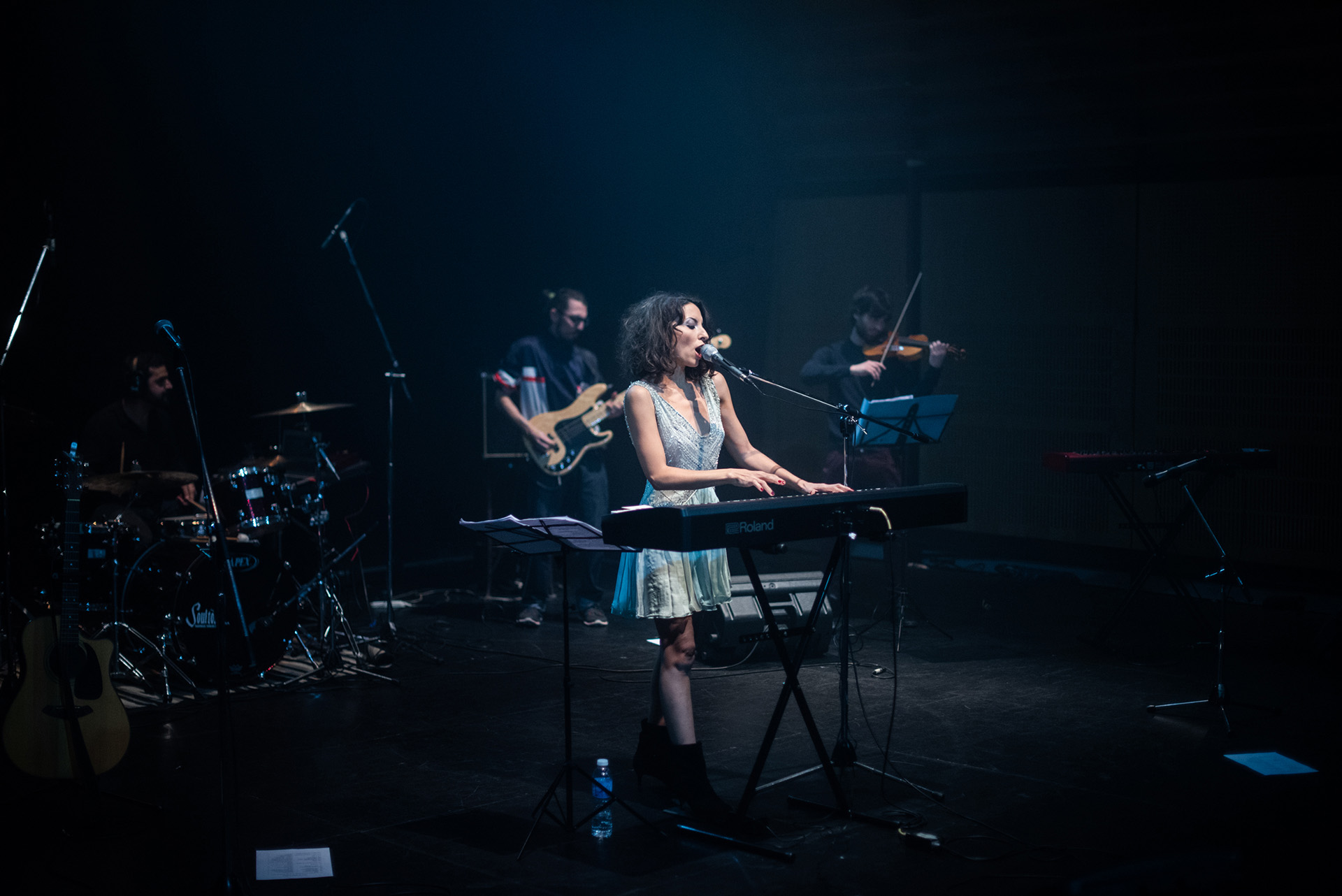 Sumaia, junto a Yalal Yoma, Andrés Damiani, Román Peusner