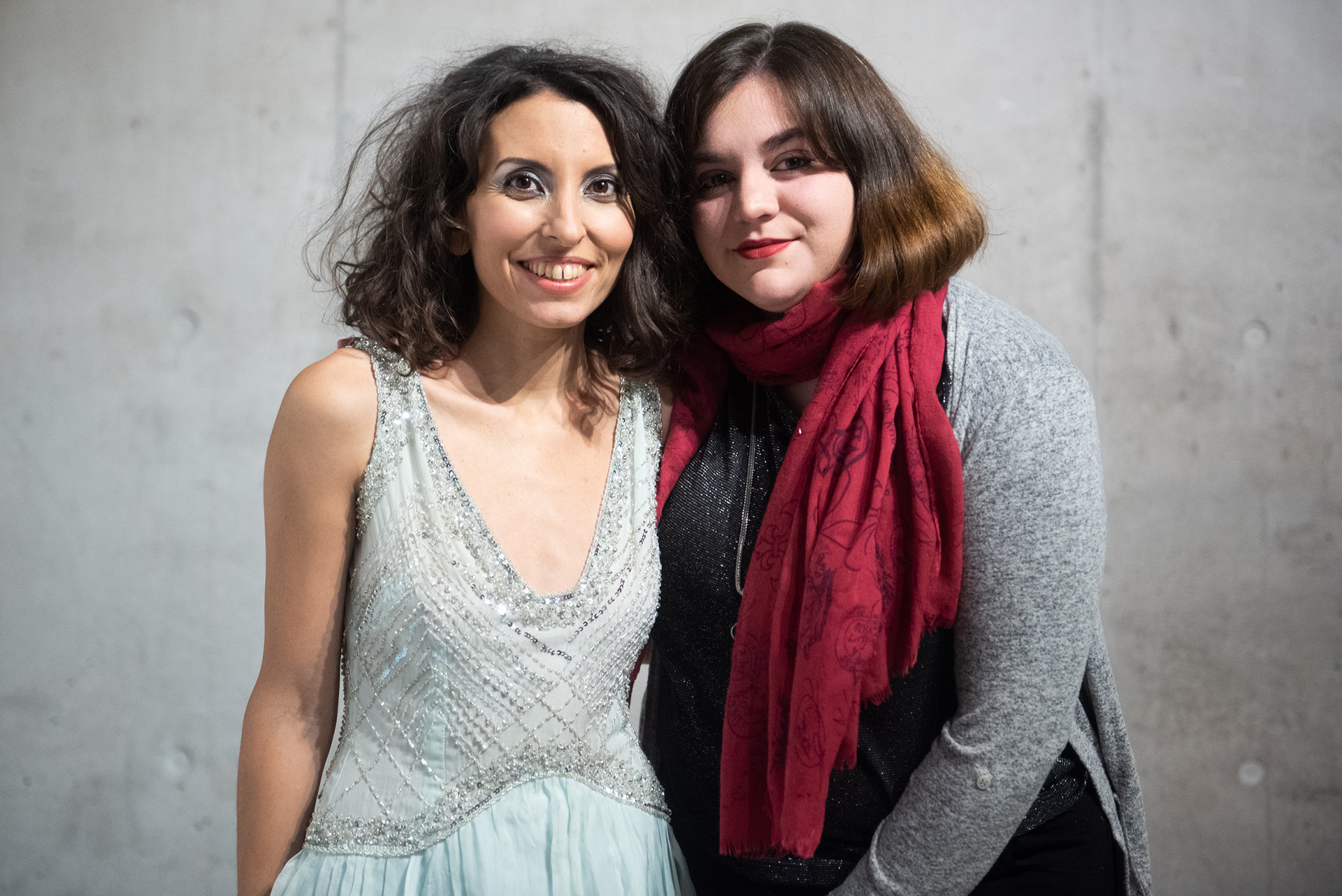 La cantante con Clara Tiscornia