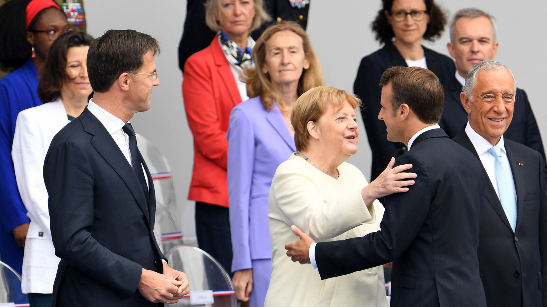 La canciller alemana Angela Merkel participÃ³ de las celebraciones