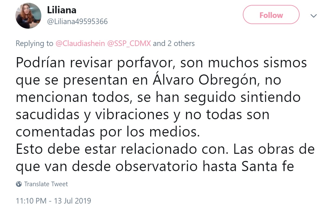 Capitalinos perciben que los temblores han ocurrido con mayor frecuencia (Foto: Twitter)