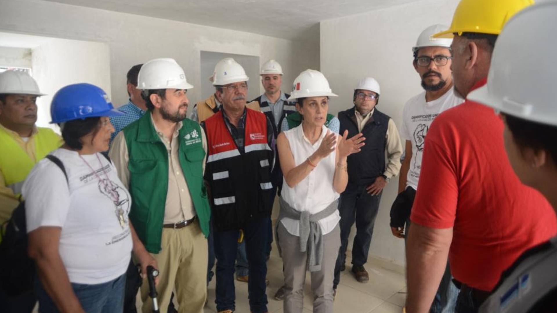Claudia Sheinbaum visitó las obras de reconstrucción del Multifamiliar Tlalpan (Foto: Cuartoscuro)