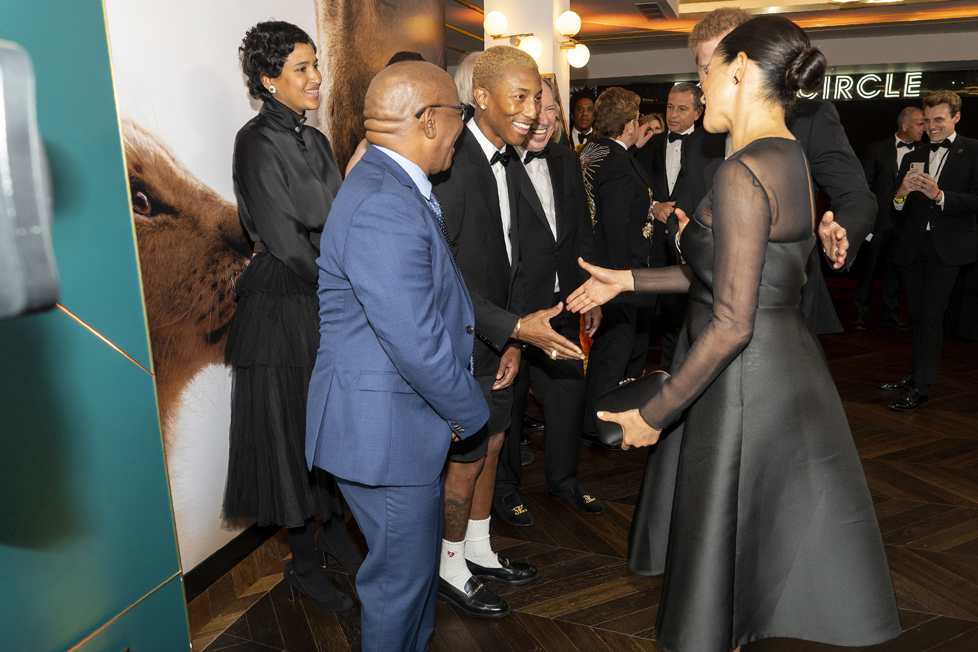 Pharrel Williams también estuvo entre los invitados vip
