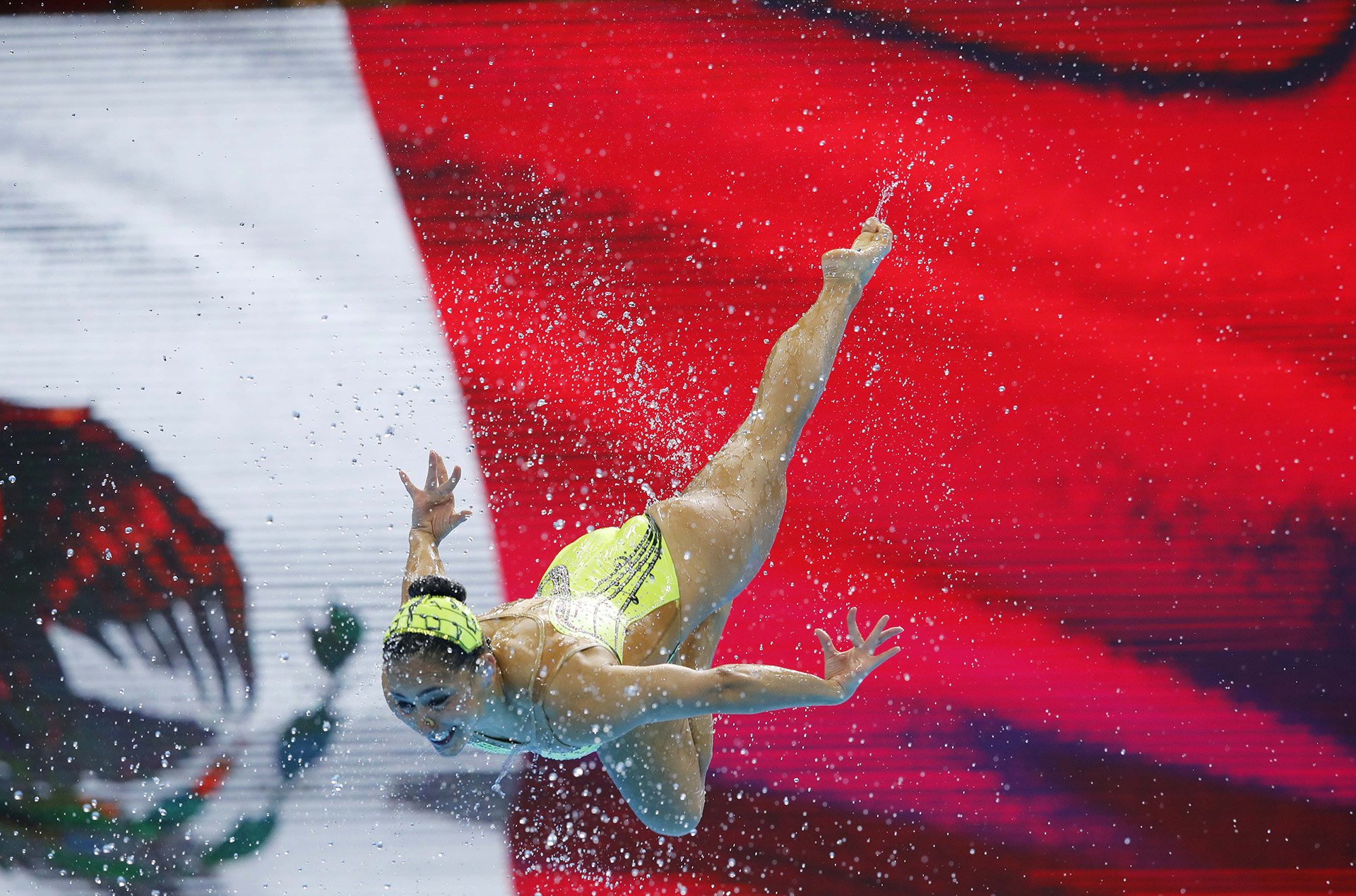 El equipo de México en la ronda de técnica femenina preliminar