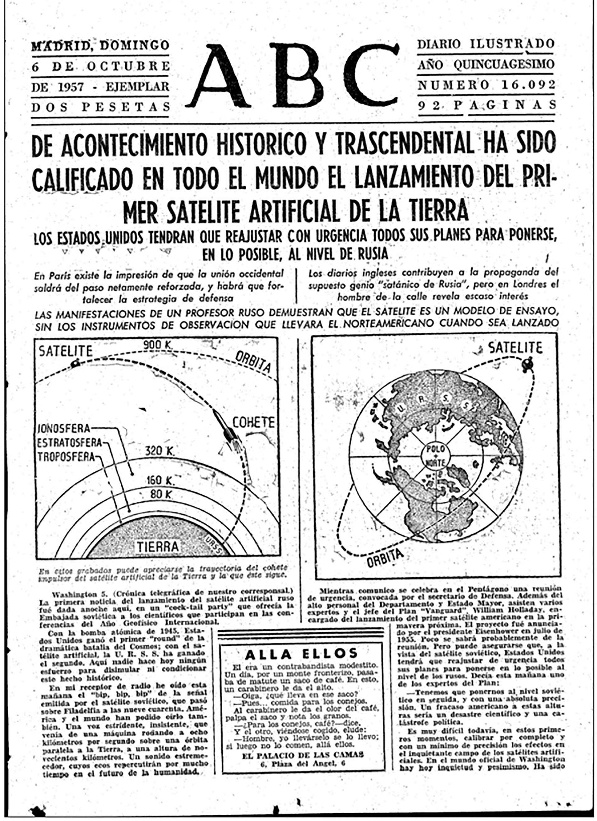 La noticia del Sputnik en la prensa mundial: la Guerra Fría se trasladaba al espacio