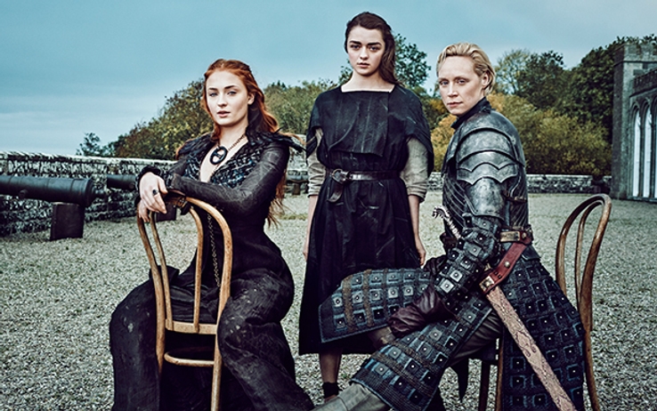 Gwendoline (a la derecha de la imagen) competirá contra sus compañeras Williams (centro) y Turner (izquierda) por el premio a Mejor Actriz de Reparto en Serie Dramática. También se postula en la misma categoría Headey (Cersei Lannister)(Foto: HBO)