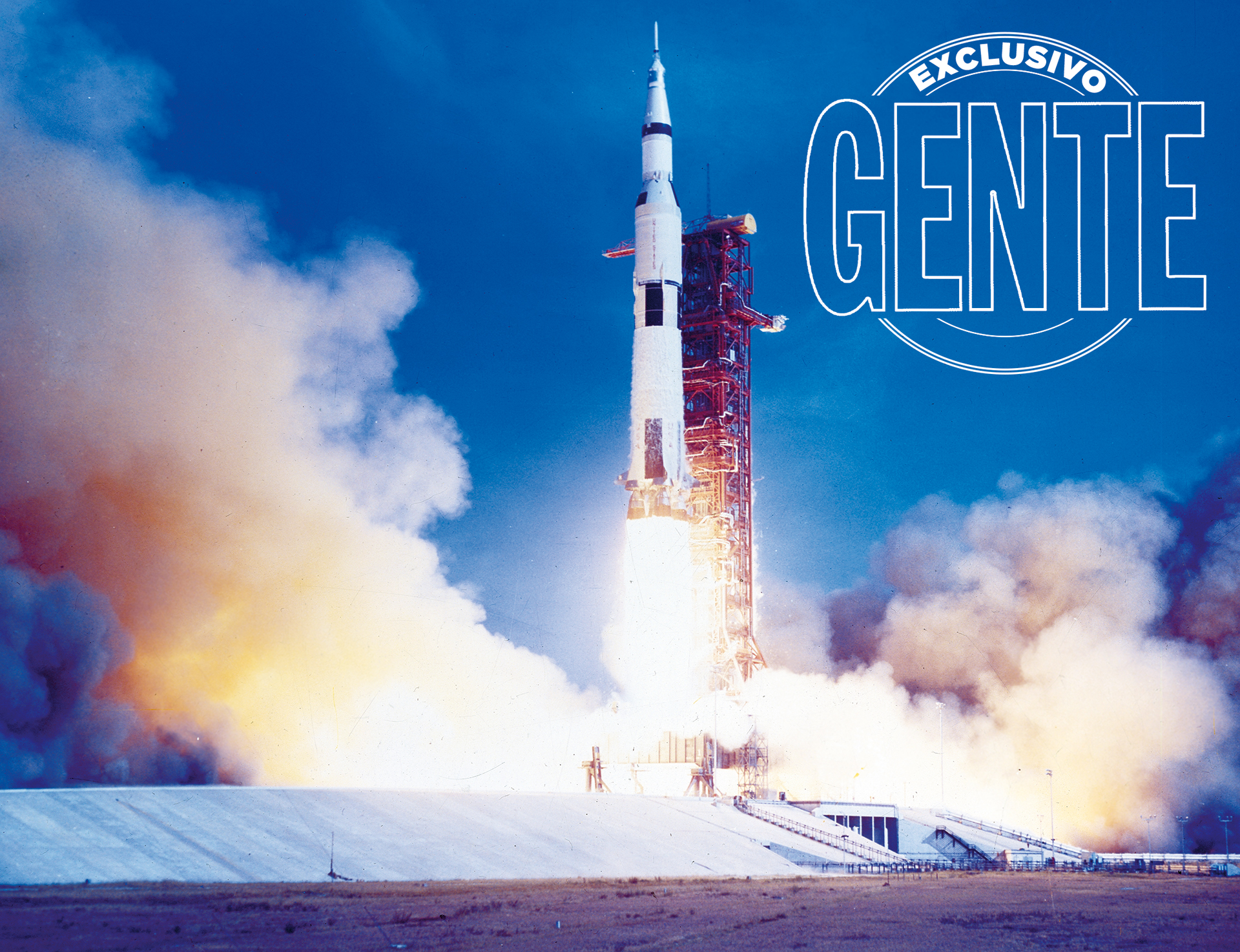 Impulsada por el cohete Saturno V, abandona el Centro Espacial Kennedy a las 11:32 AM (siempre hora argentina). Una vez que despega, se traspasa el control a Houston. Alcanzará los 45 mil kilómetros por hora.