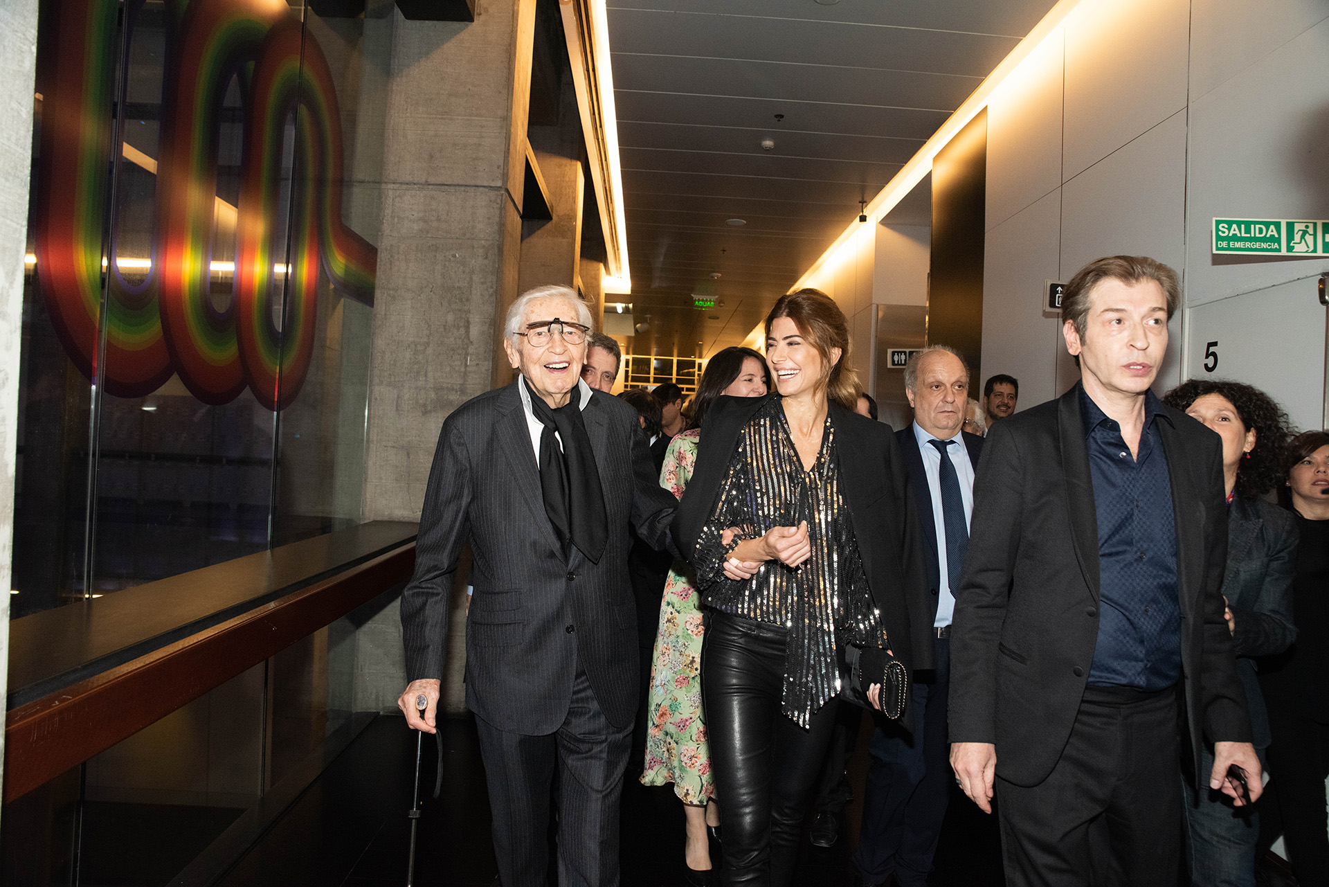 La primera dama recorrió los 3 mil metros de obra junto al gran artista Julio Le Parc