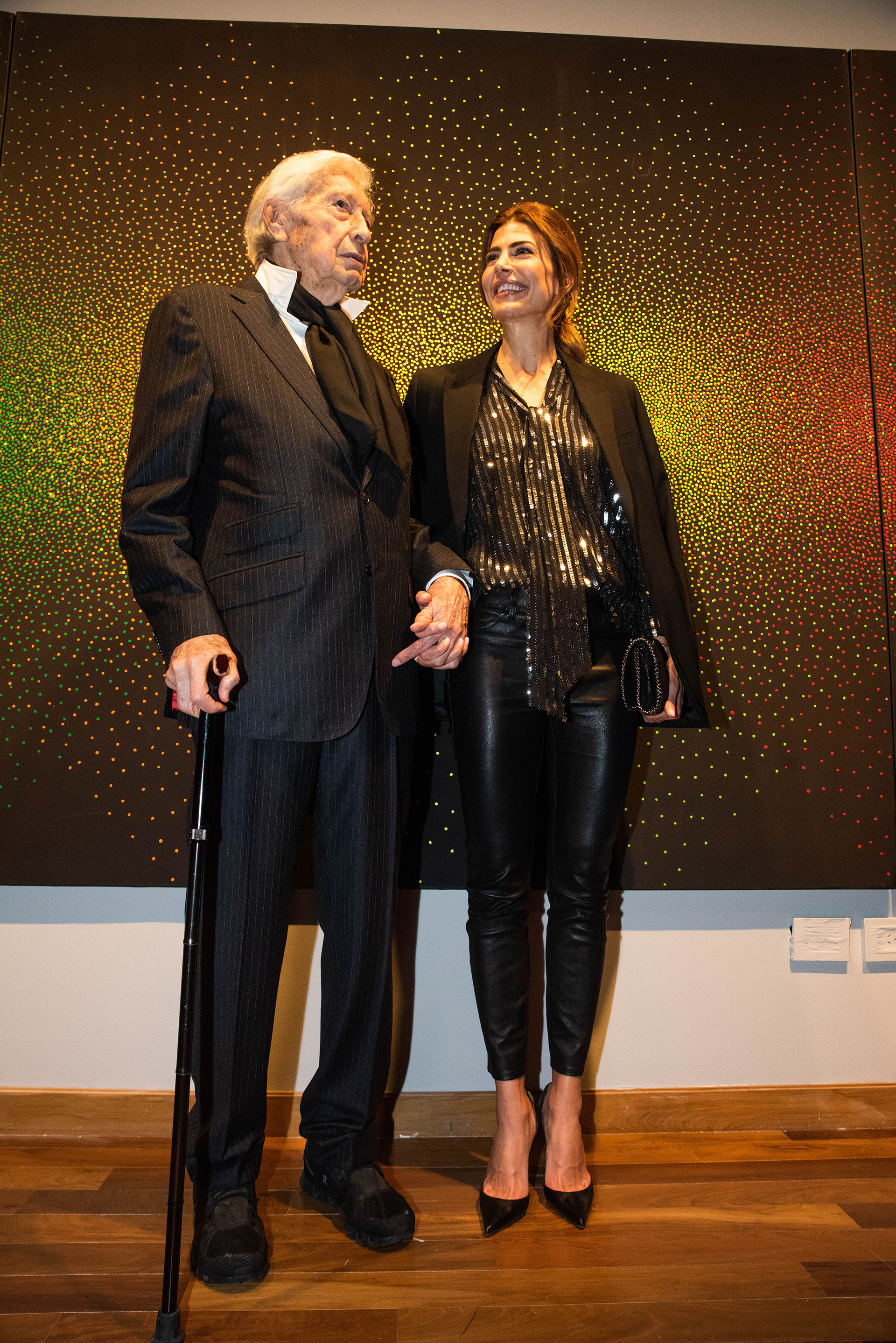 Julio Le Parc y Juliana Awada en la gran apertura del homenaje al artista conceptual argentino
