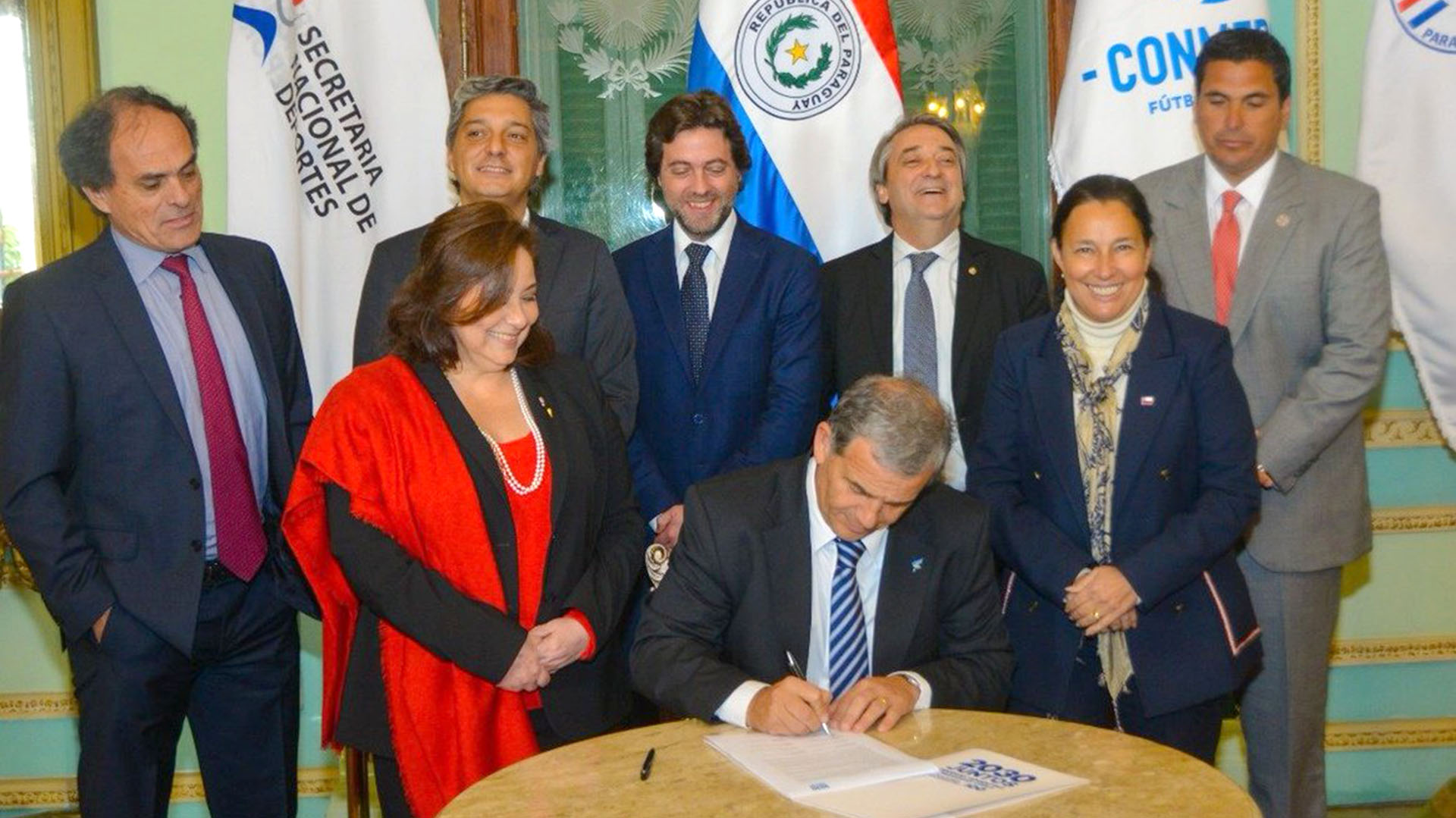 Los países firmaron la inclusión oficial de Chile a la organización del Mundial 2030 (@DeportesAR)