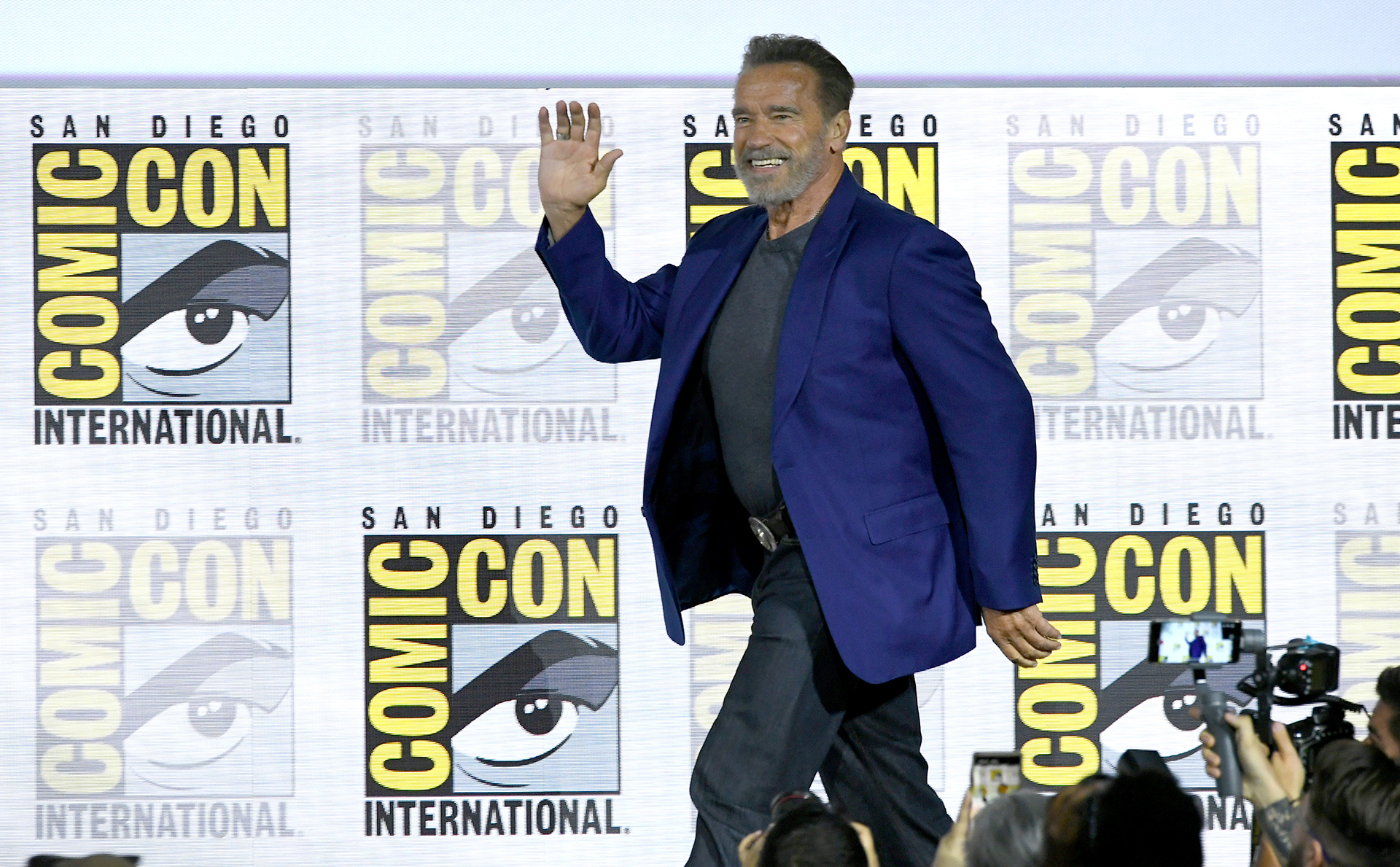 Arnold Schwarzenegger también fue convocado para participar del panel que presentó el trailer de ‘Terminator:Dark Fate’