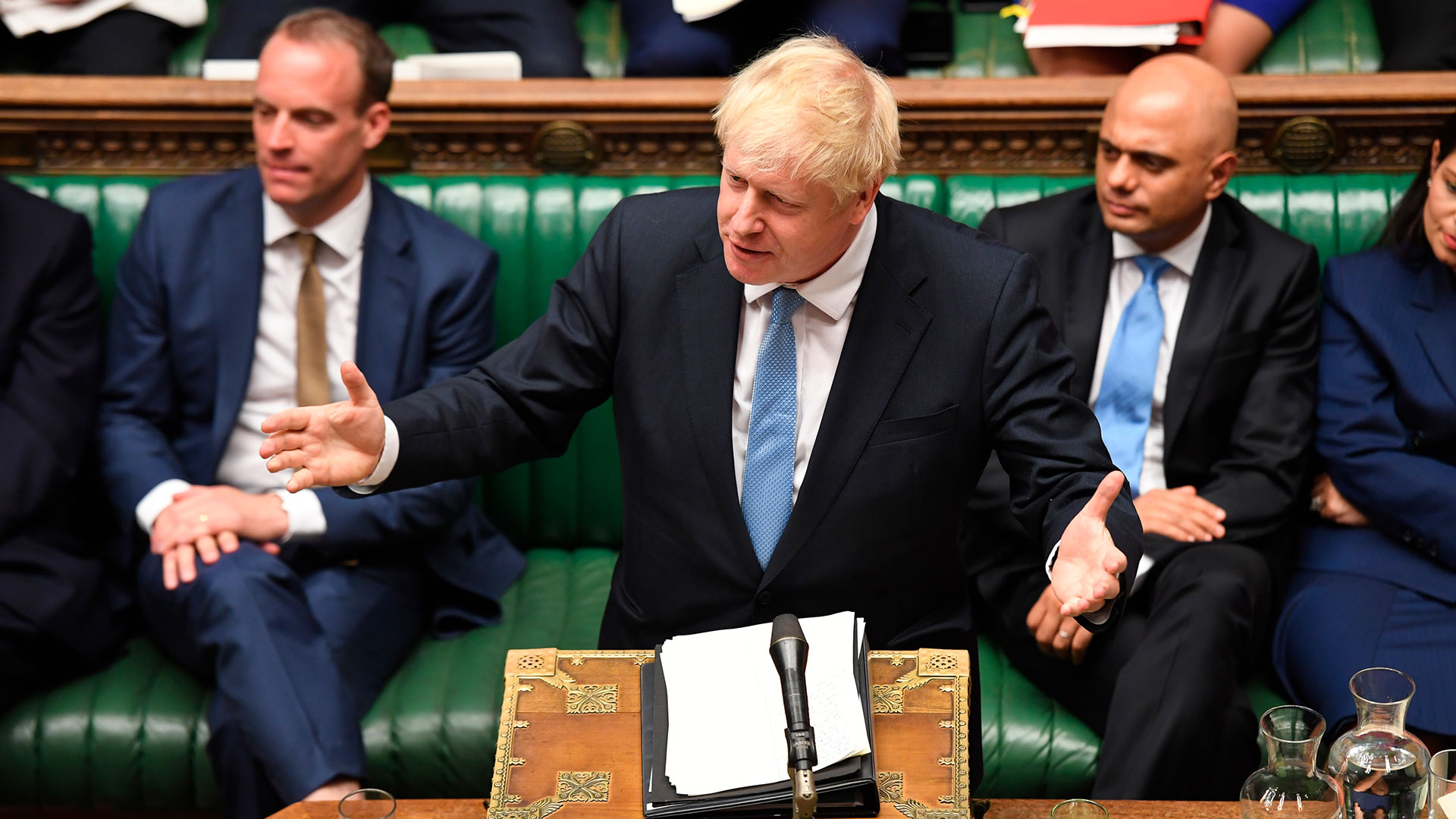 Boris Johnson en el parlamento (AFP)