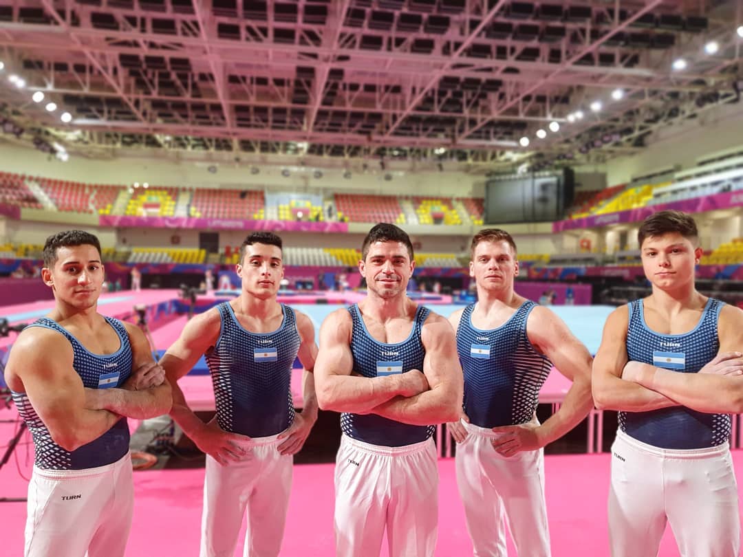 El equipo masculino de gimnasia artística en los Juegos Panamericanos de Lima 2019 (@fdmolinari)