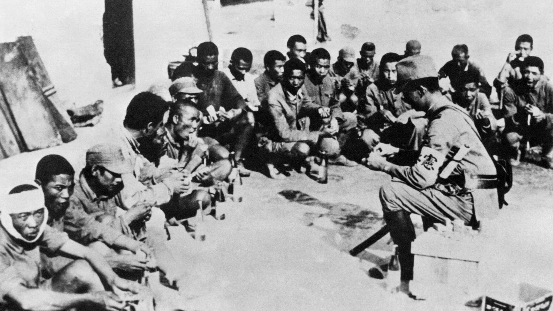 Campos Japoneses de trabajadores esclavos alrededor de 1944.