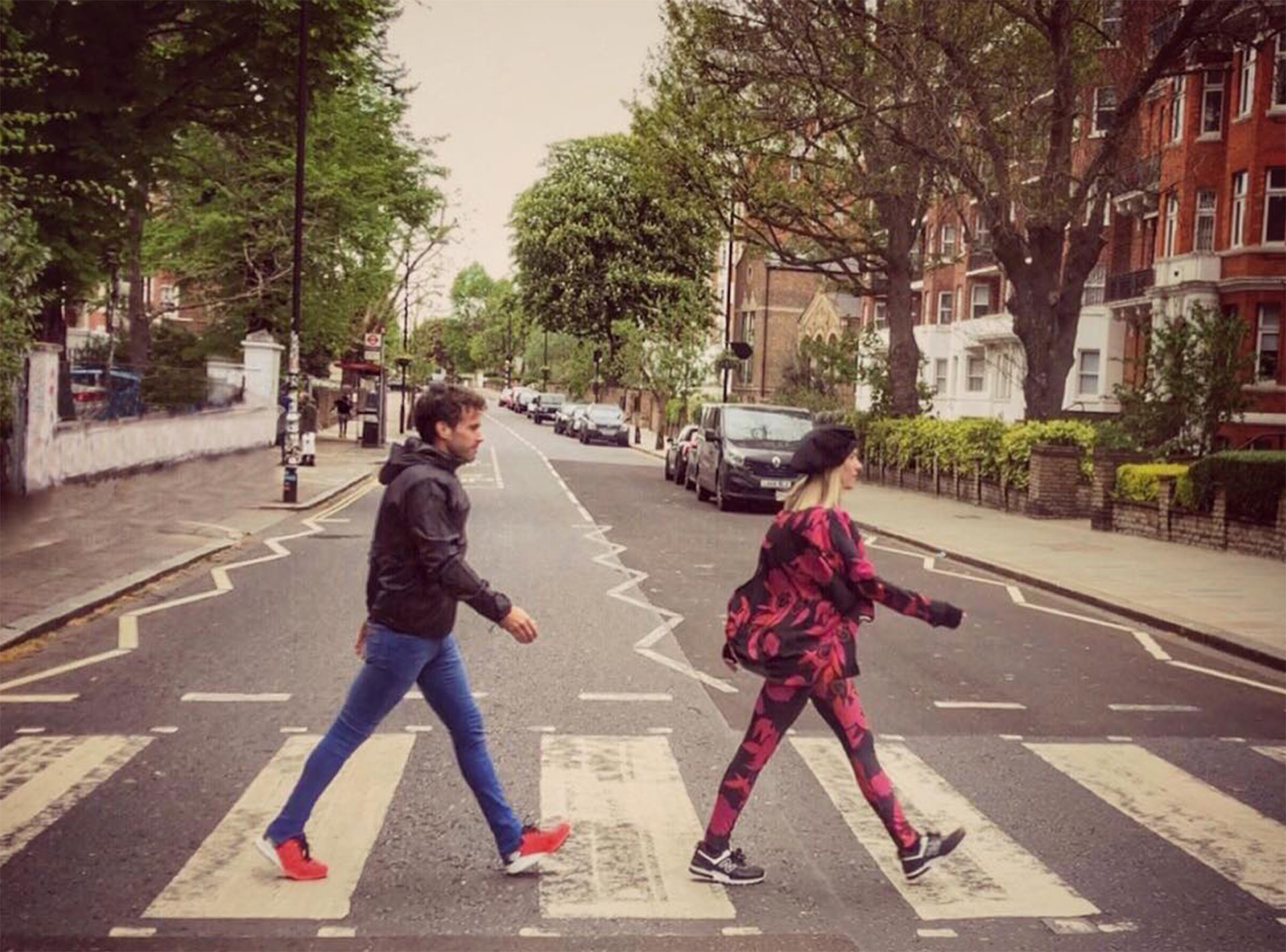 En abril Laurita acompañó a Londres al actor para correr una maratón.