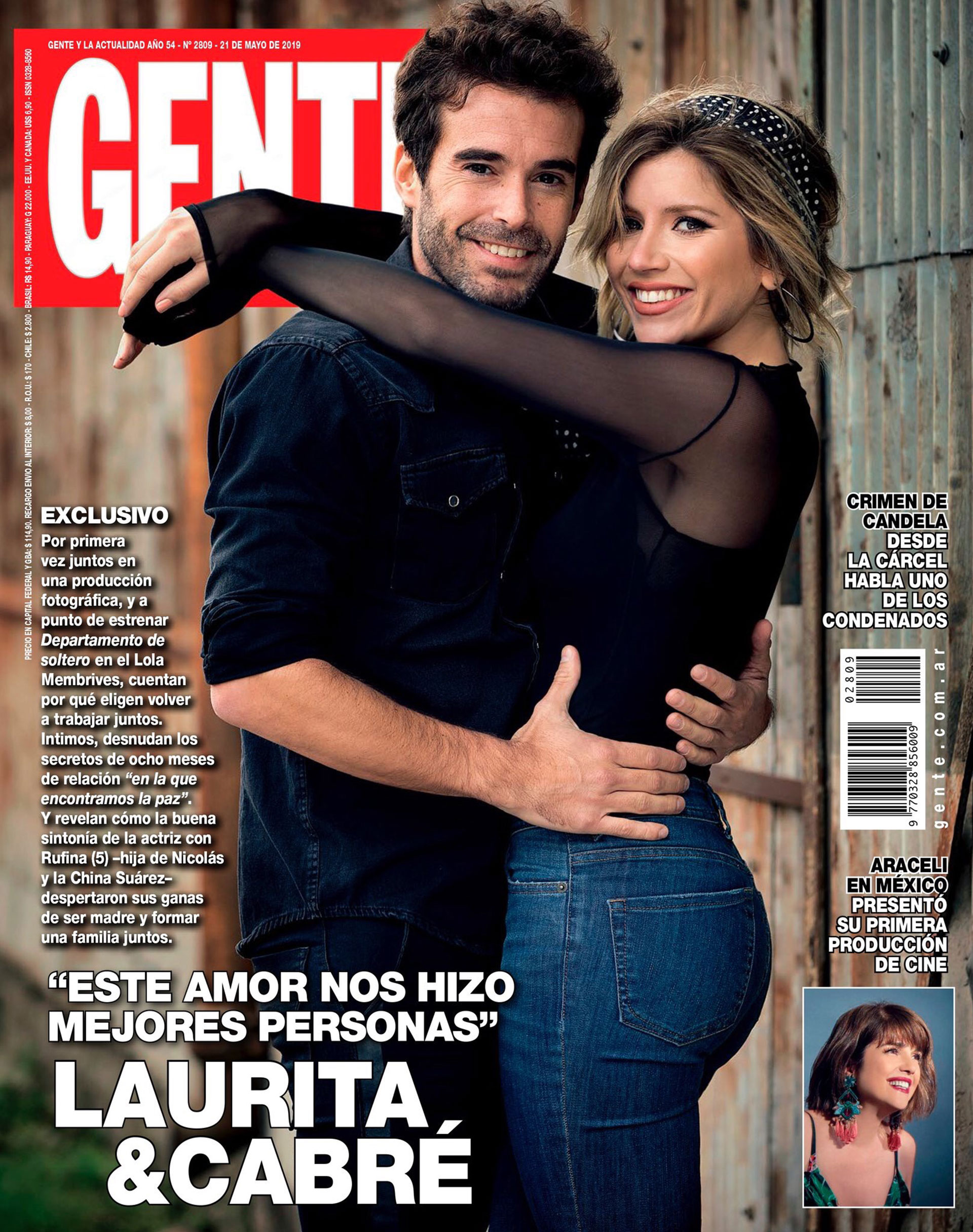 Nicolás Cabré y Laurita Fernández en la tapa de GENTE (21/5/2019)