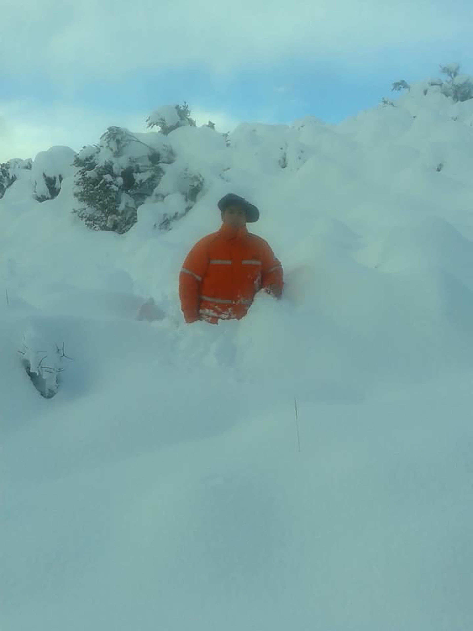 Más de metro y medio de nieve acumulada