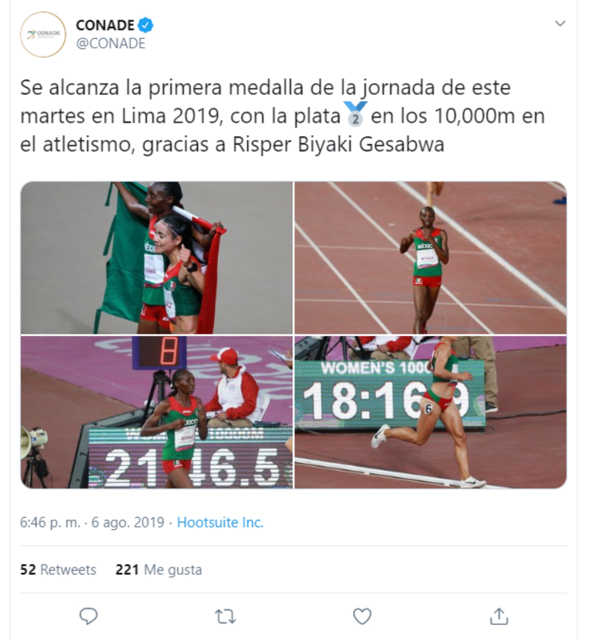 Así lo destacó la Conade (Foto: Captura de pantalla de Twitter)