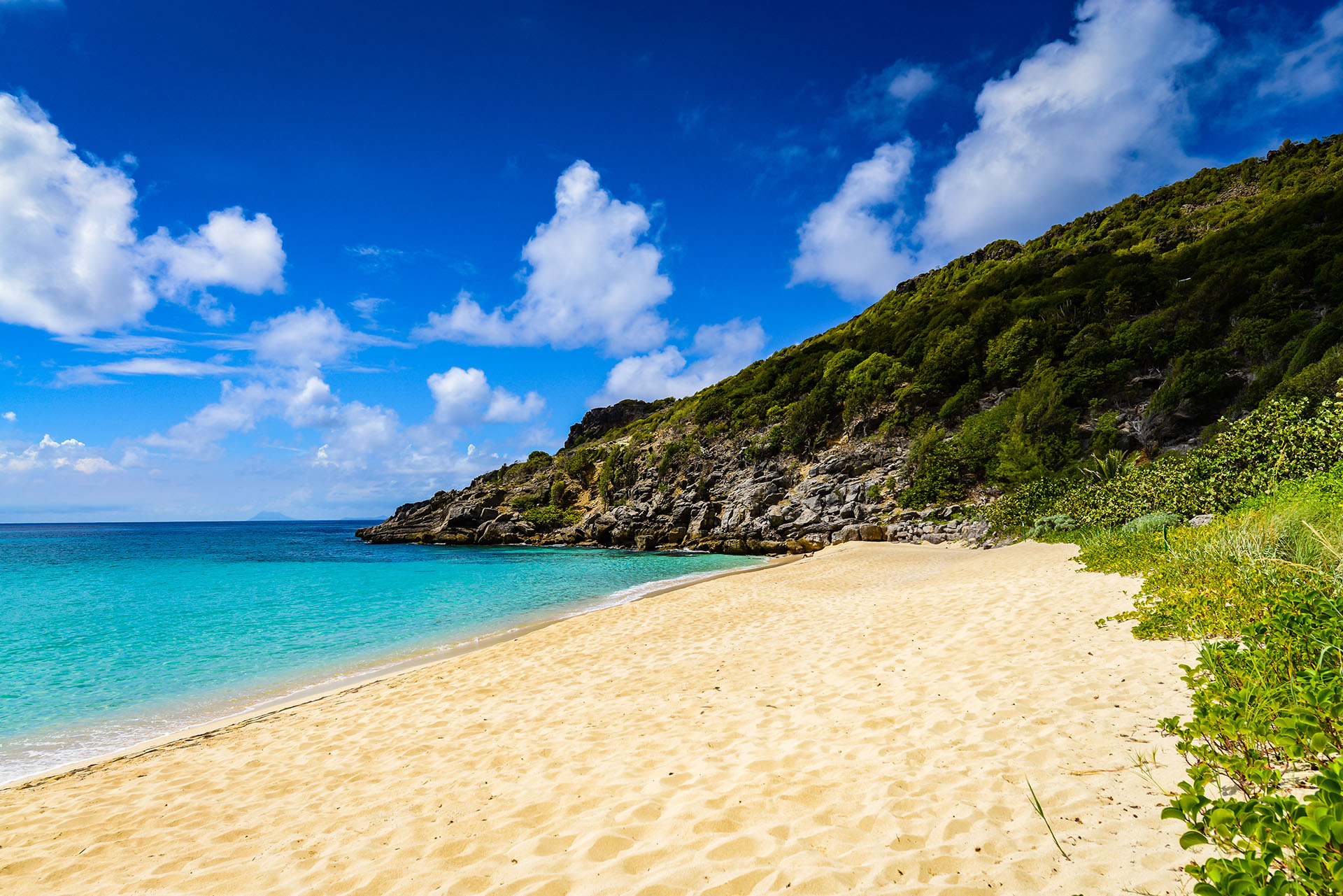 A pesar de que es un poco difícil llegar hasta esta playa caribeña, la recompensa será increíble cuando descubran el impresionante paisaje de San Bartolomé, rodeado por naturaleza en donde es muy inusual encontrarse con algún turista