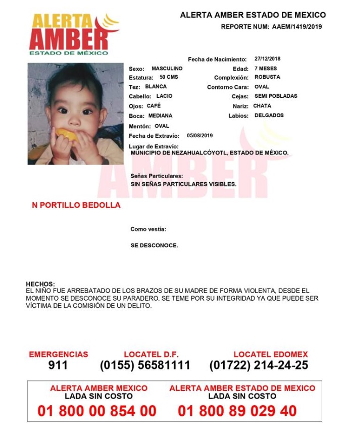 bebe robado neza edomex mex