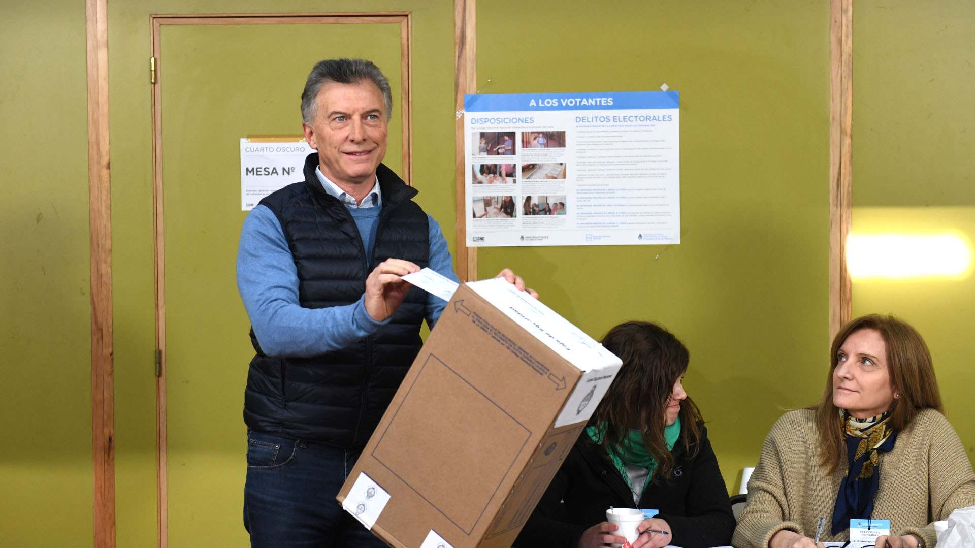 Mauricio Macri. El presidente votó pasadas las 11