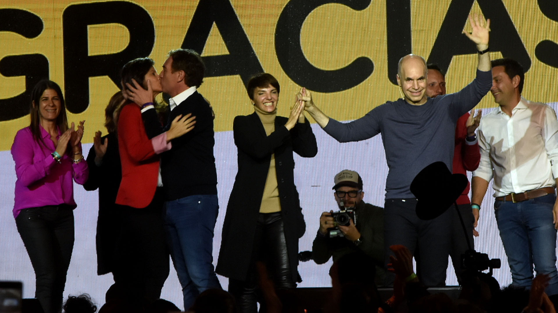 Horacio Rodríguez Larreta fue el único representante de Juntos por el Cambio que pudo celebrar durante las PASO (Nicolás Stulberg)