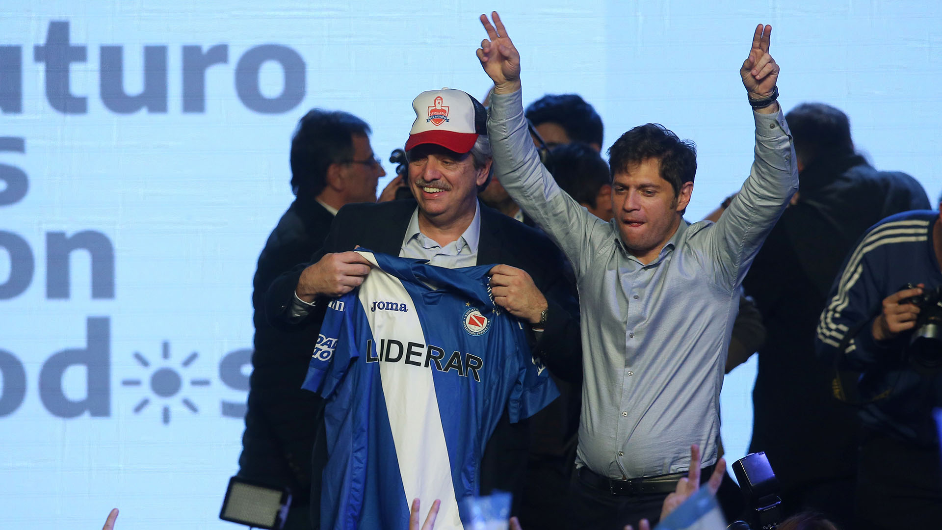 Alberto Fernández con Kicillof el domingo a la noche