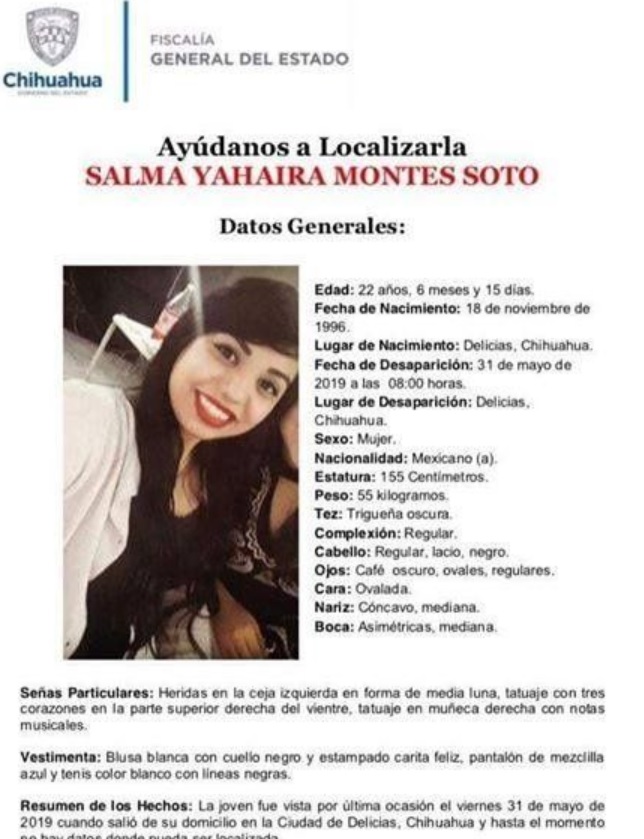 salma yahaira montes feminicio descuartizada mex